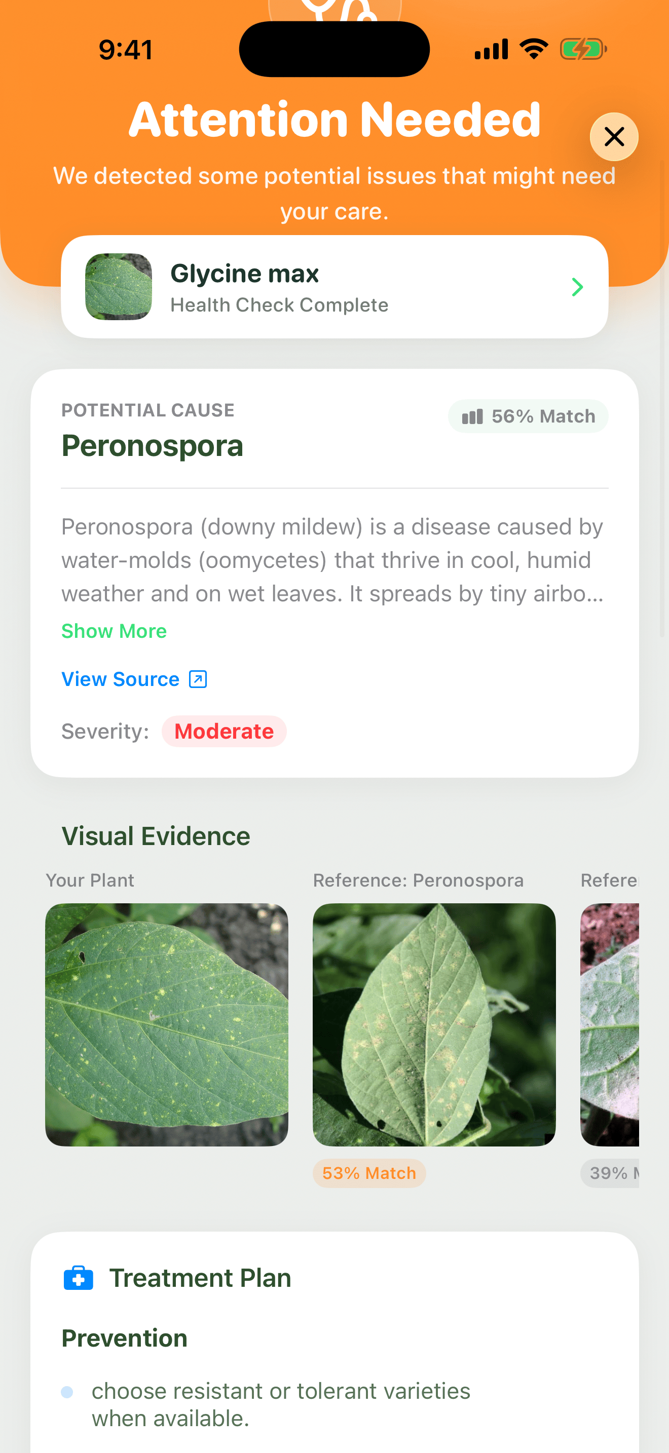 PlantCopilot diagnosis screenshot